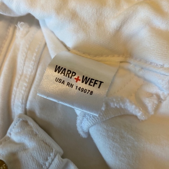 Warp + Weft -White-JFK‎ New York City- Skinny Ankle Jean -Raw Hem-Size 28x27 - Picture 9 of 10